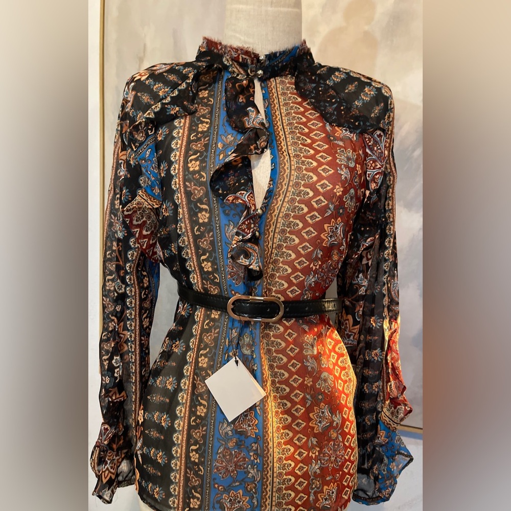 💫 Zara Boho Print Blouse 💫